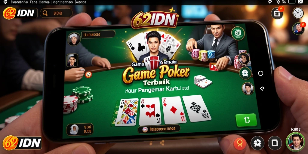 Tampilan screenshot gameplay Poker di 62IDN yang menarik dan interaktif.