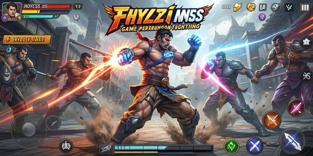 Screenshot utama HOYE55 menampilkan gameplay Fighting yang seru dan mendebarkan.