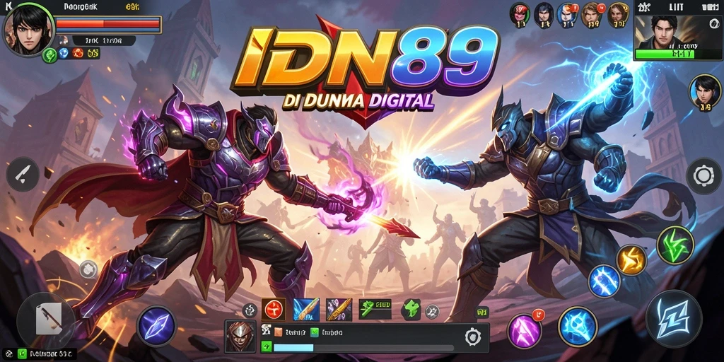 Screenshot IDN89 menampilkan aksi pertarungan yang intens dan mendebarkan.