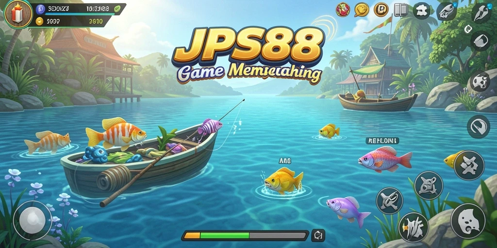 Menampilkan gameplay memancing yang mengasyikkan di JPS88.