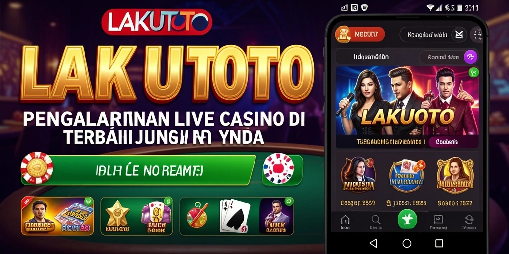 Tangkapan layar game LAKUTOTO menampilkan dealer langsung dalam aksi di permainan kasino.