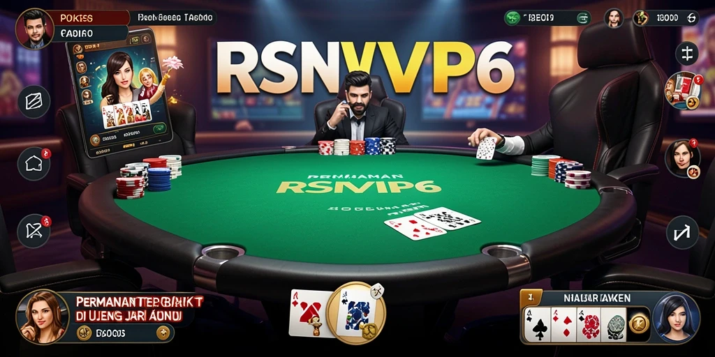 Tampilan gameplay Poker yang seru dan mendebarkan dari RSNVIP6.